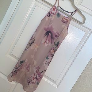 Pink floral dress